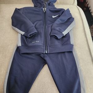Nike Infant Navy and Gray Tracksuit